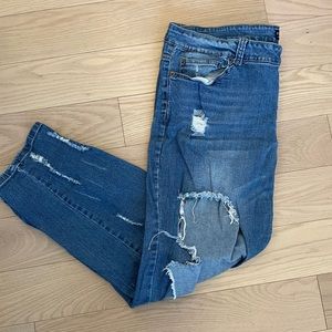 Plus size ripped jeans